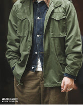 Maden M65 Jackets For Men Army Green Oversize Denim Jacket Military Vintage Casual Windbreaker Solid Coat Clothes Retro Loose